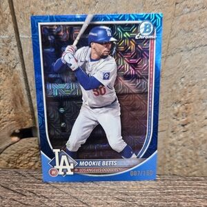 MOOKIE BETTS 2024 Bowman Chrome Blue Mojo Refractor /150 Baseball Cards